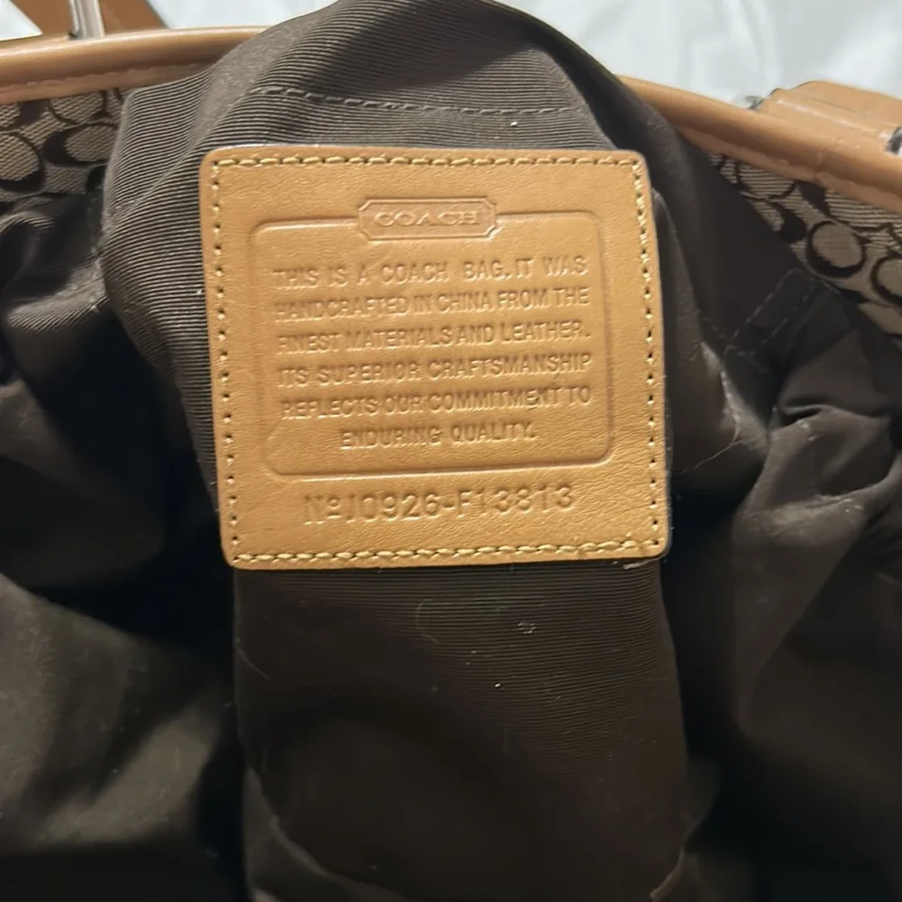 Brown Coach Diaper Bag